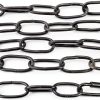 Woerfu 6ft Black Oval Chain for Chandelier – 0.12in Wire, 50lb-2