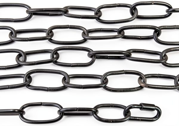 Woerfu 6ft Black Oval Chain for Chandelier – 0.12in Wire, 50lb-2