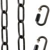 Woerfu 6ft Black Oval Chain for Chandelier – 0.12in Wire, 50lb-0