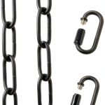 Woerfu 6ft Black Oval Chain for Chandelier – 0.12in Wire, 50lb-0