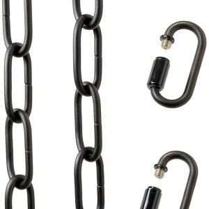 Woerfu 6ft Black Oval Chain for Chandelier – 0.12in Wire, 50lb-0