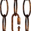 Tovmey Aged Bronze Lighting Chain 6ft5in Iron Vintage Fixture Rope-0