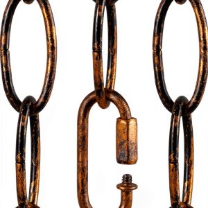 Tovmey Aged Bronze Lighting Chain 6ft5in Iron Vintage Fixture Rope-0