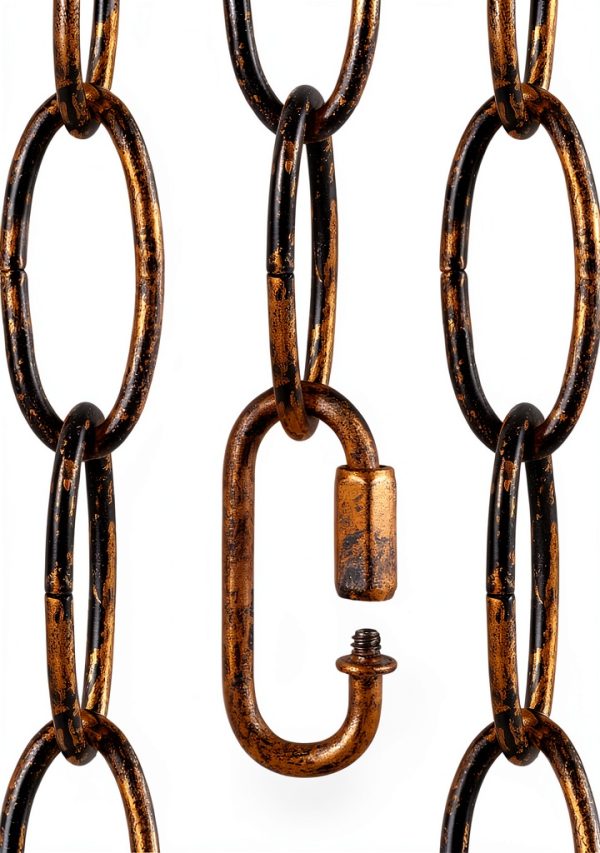 Tovmey Aged Bronze Lighting Chain 6ft5in Iron Vintage Fixture Rope-0