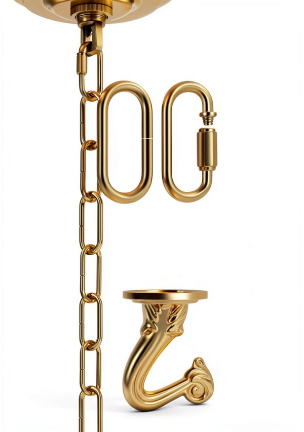 Hanging Chain Omytie Ceiling Mount 15 ft Brass Adjustable Metal-1