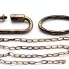 Tovmey Aged Bronze Lighting Chain 6ft5in Iron Vintage Fixture Rope-4
