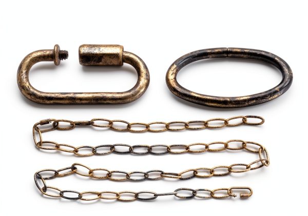 Tovmey Aged Bronze Lighting Chain 6ft5in Iron Vintage Fixture Rope-4