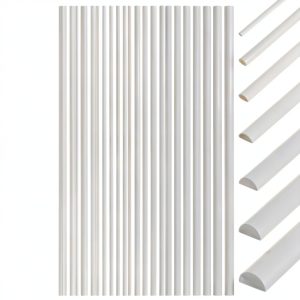 Half Round ABS Plastic Rods 56pcs 7 Styles by BENECREAT Durable Kit-0