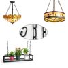 Woerfu 6ft Black Oval Chain for Chandelier – 0.12in Wire, 50lb-1