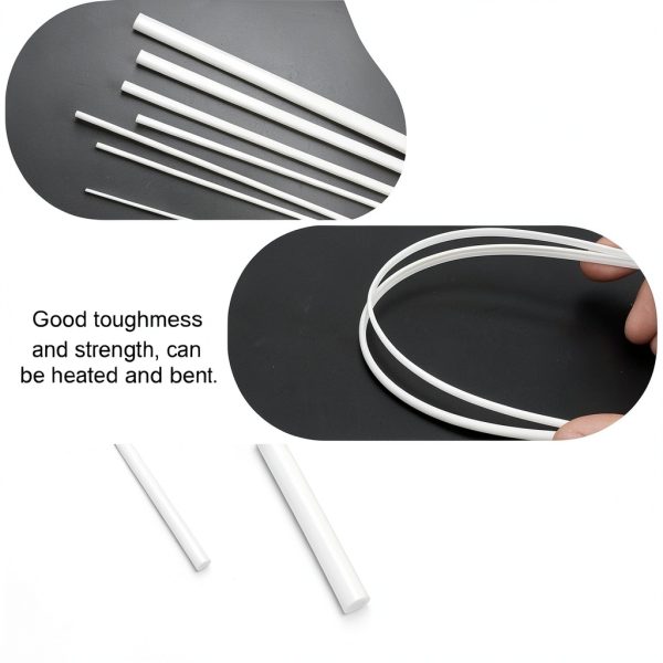 Half Round ABS Plastic Rods 56pcs 7 Styles by BENECREAT Durable Kit-3