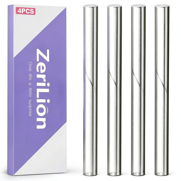ZeriLion Acrylic Rod Set 4 Pack 6.3 Inch Clear Plastic Dowel Sticks-0