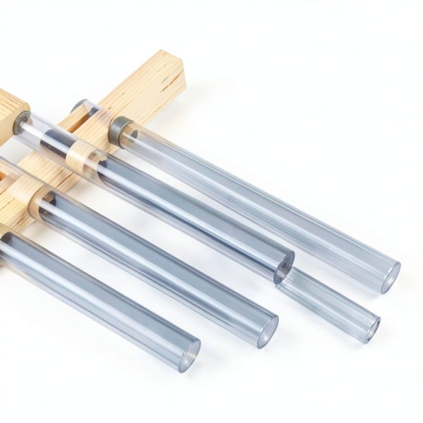 CoguZed 4 Pieces Acrylic Rods, Clear 6.3" x 0.5" Sturdy DIY Sticks-2