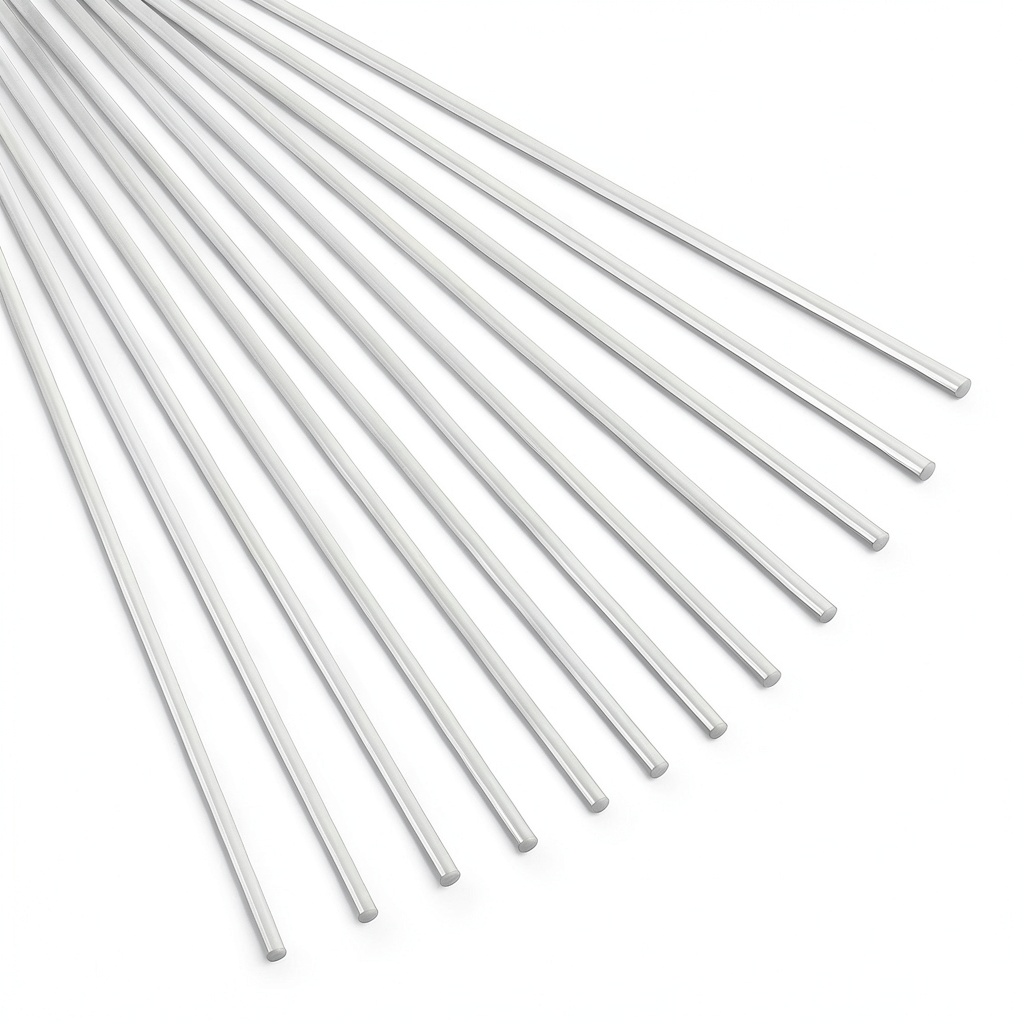 Installing Acrylic Rods 20pcs 12-Inch Clear Round Plastic Rods by LSYGXYZ on a wooden desk