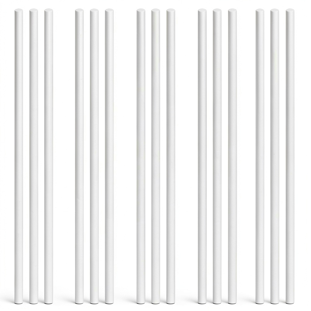 Installing Swpeet 15pcs 5mm x 300mm Acrylic Dowel Rods Kit – Solid Bar on a wooden desk