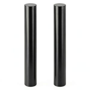 2Pcs 1.5 x 12 Inch Black Round Acetal Copolymer Rods MUKCHAP Plastic-0