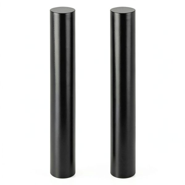 2Pcs 1.5 x 12 Inch Black Round Acetal Copolymer Rods MUKCHAP Plastic-0