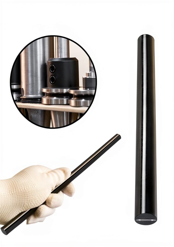 Pulide Round Acetal Copolymer Rod 1/2-Inch x 12-Inch Black 2 Pack-1