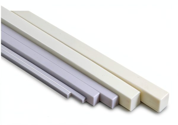 ABS Plastic Square Bar Rods 60pcs 1 to 3mm White OLYCRAFT Modeling-3
