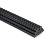 Black 1/4 inch Round Rod Garolite G10 Mujoiny 12" 12 pcs-0