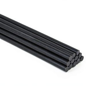 Black 1/4 inch Round Rod Garolite G10 Mujoiny 12" 12 pcs-0