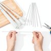 ABS Plastic Square Bar Rods 60pcs 1 to 3mm White OLYCRAFT Modeling-2