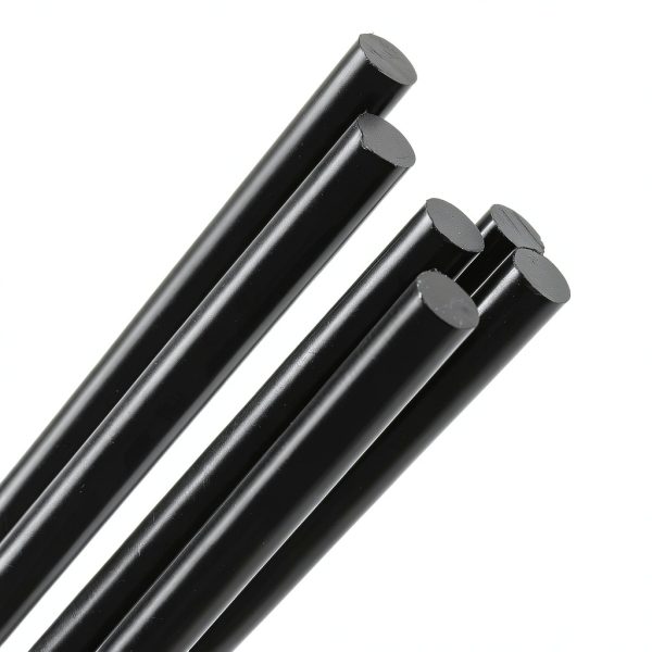 Acetal Copolymer Plastic Round Delrin Rod 0.25in x 12in Black Ciwenkai-2