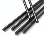 Acetal Copolymer Plastic Round Delrin Rod 0.25in x 12in Black Ciwenkai-0